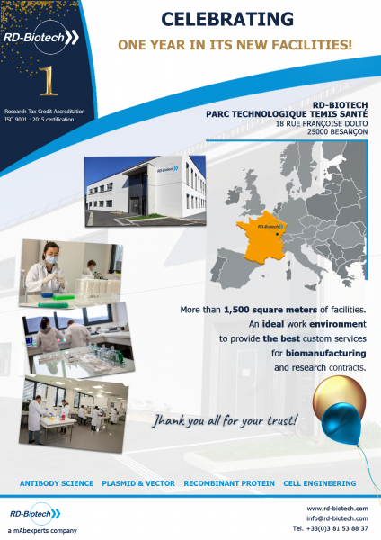 RD_Biotech celebrates 1 year in its new laboratories